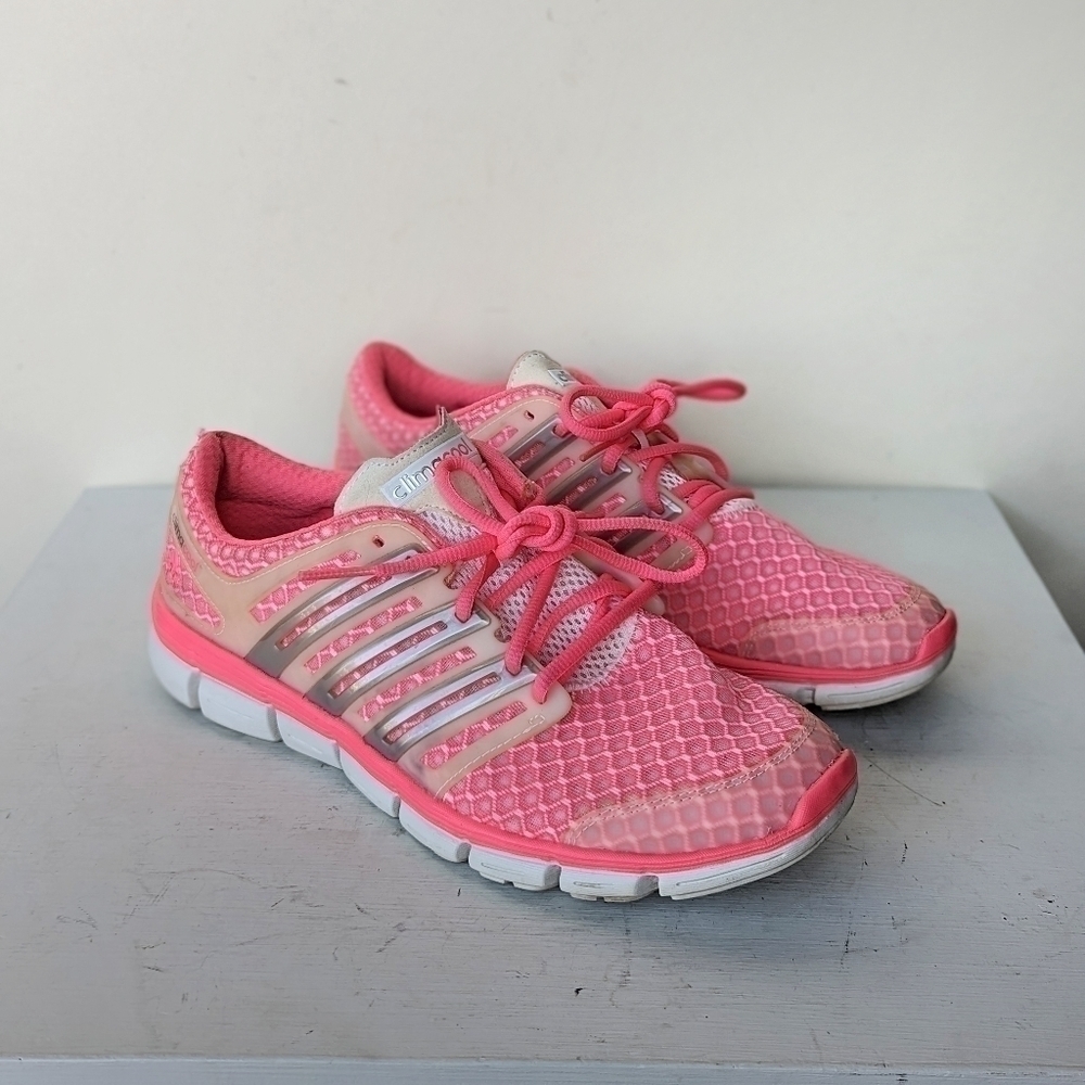 Adidas Climacool Neon Hot Pink Mesh Running Athletic Sneakers - Size 10